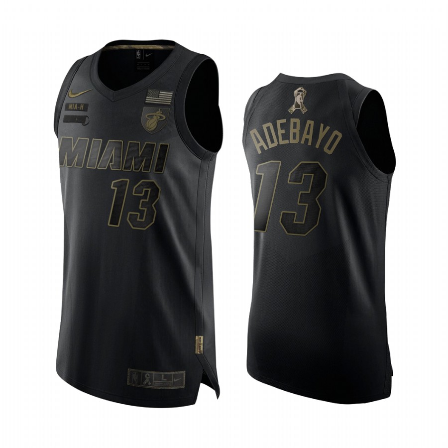 Bam Adebayo Miami Heat 2020 Salute To Service Black Limited Jersey