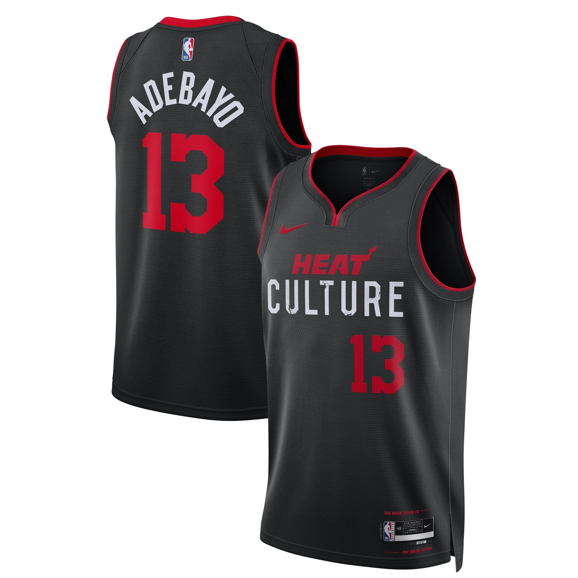 Bam Adebayo Miami Heat 2023/24 Swingman City Edition Black Jersey - All Stitched