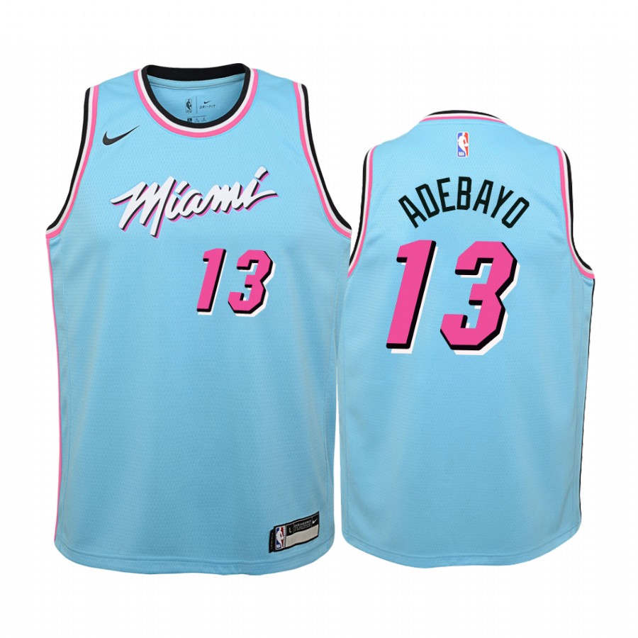 Bam Adebayo Miami Heat Blue City 2019-20 ViceWave Jersey - Youth