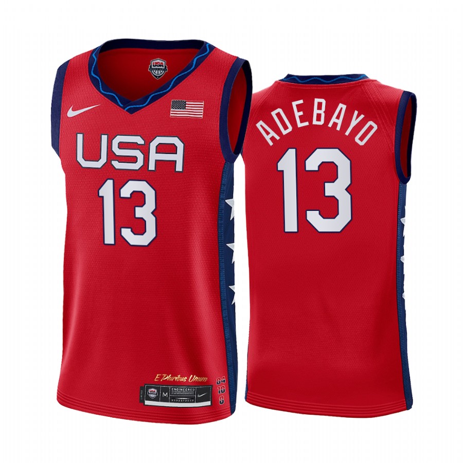 Bam Adebayo USA #13 Red 2020 Summer Olympics Limited Jersey
