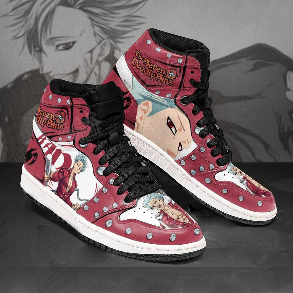 Ban Seven Deadly Sins Anime 1 High Top Air Jordan Sneaker, Air Jordan Hightop