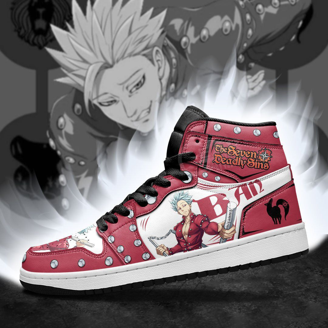 Ban Seven Deadly Sins Anime 1 High Top Air Jordan Sneaker, Air Jordan Hightop