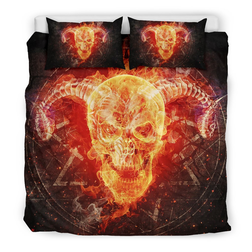 Baphometkull 3D Customized Duvet Cover Bedding Set