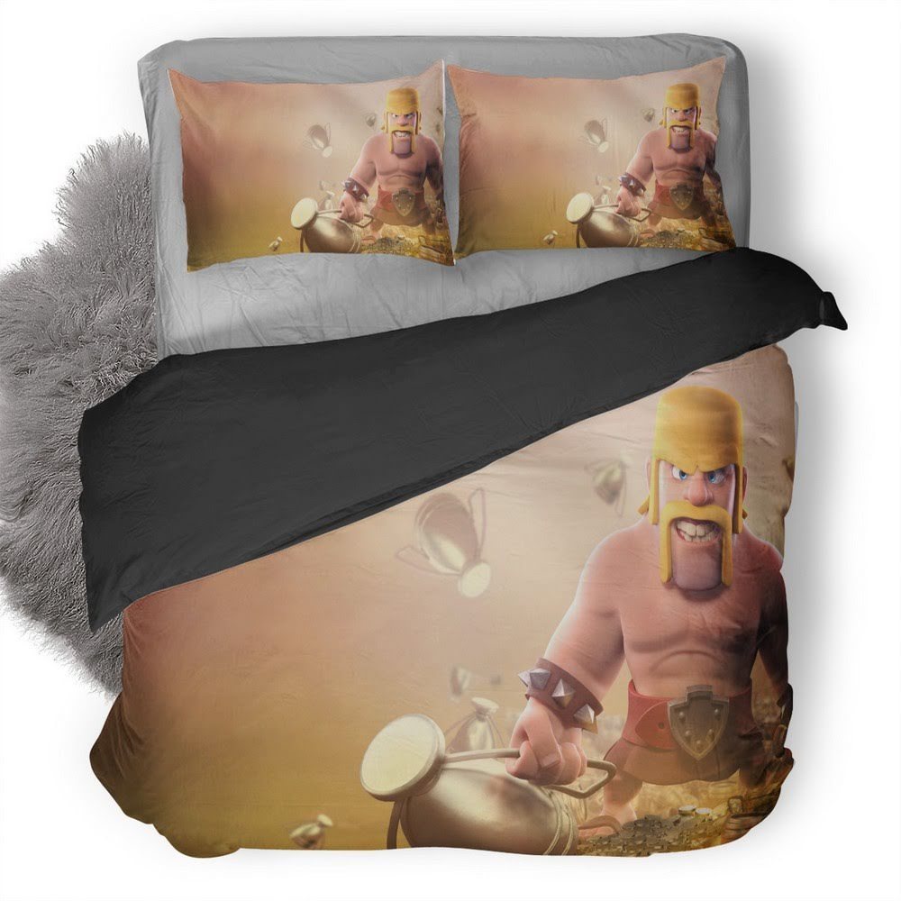 Barbarian Clash Of Clans 3D Customized Duvet Cover Bedding Set