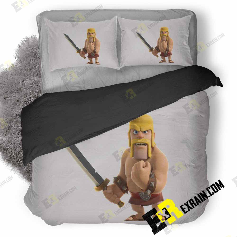 Barbarian Clash Of Clans Kx 3D Customized Duvet Cover Bedding Set