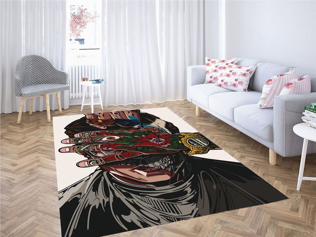 Barbershop Art Living Room Modern Carpet Rectangle Rug