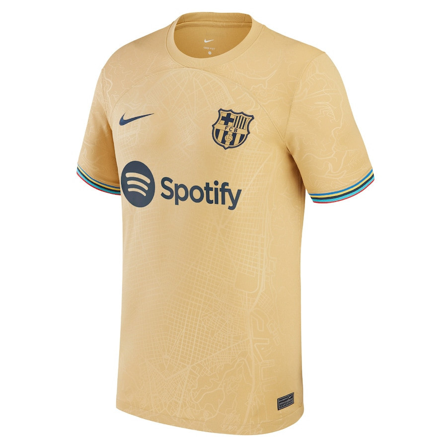 Barcelona 2022/23 Away Men Custom Soccer Jersey – Yellow