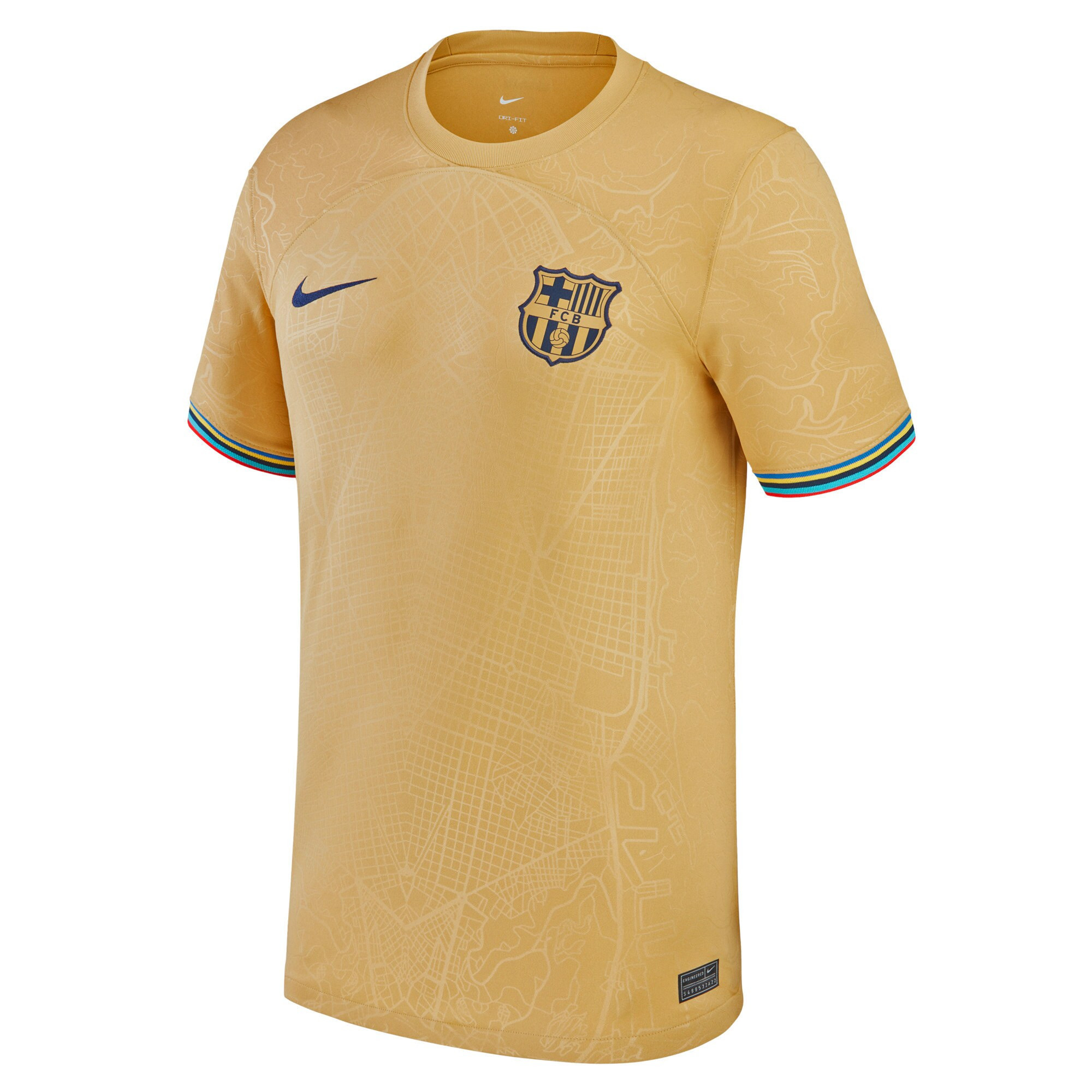 Barcelona 2022/23 Away Men Soccer Jersey – Gold