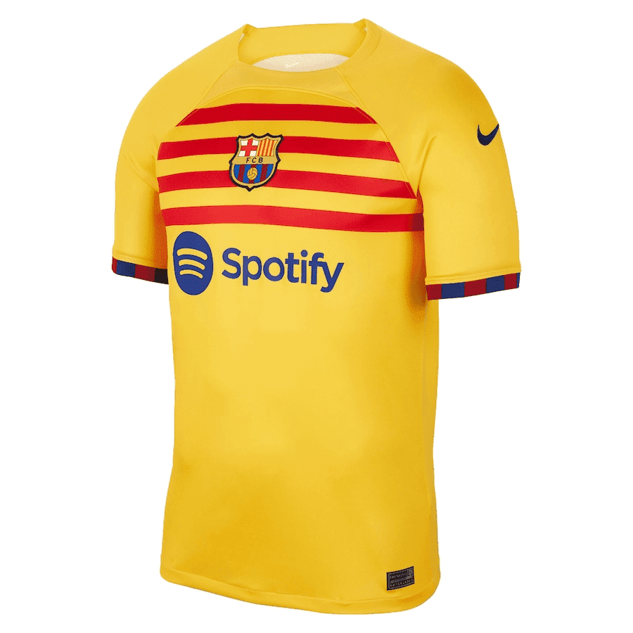 Barcelona 2022/23 Fourth Breathe Stadium Custom 00 Men Soccer Jersey – Yellow