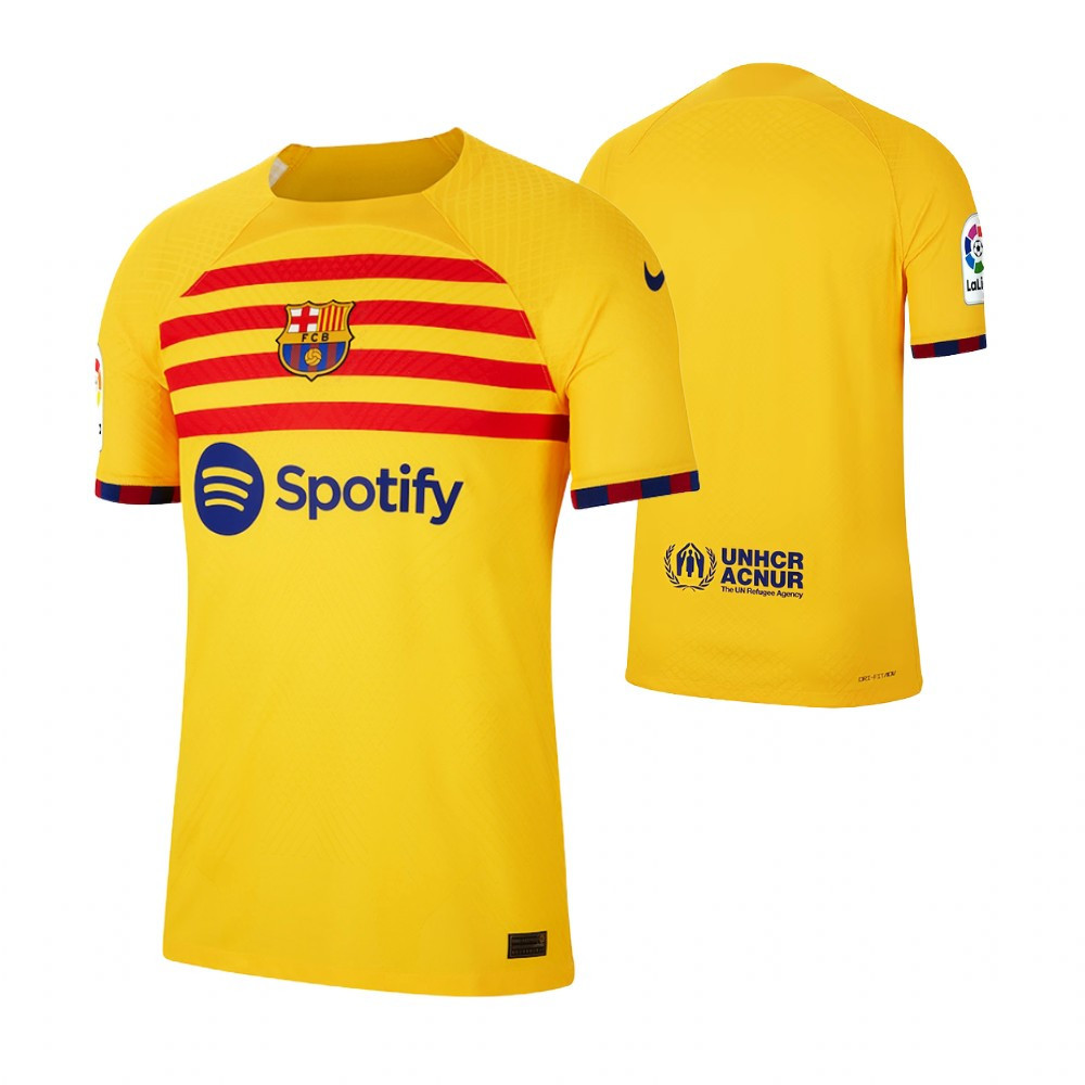 Barcelona 2022/23 Fourth Breathe Stadium Men Soccer Jersey – Yellow