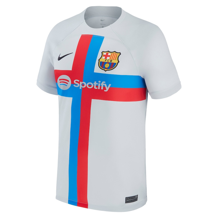 Barcelona 2022/23 Third Breathe Stadium Custom Soccer Jersey – Gray