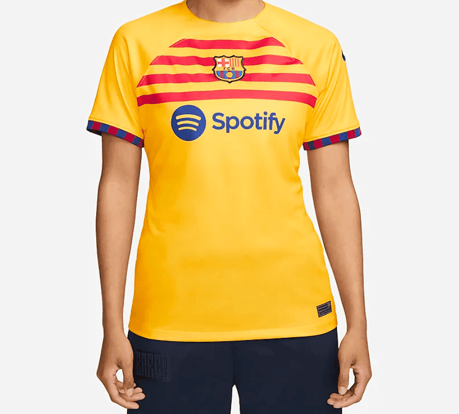 Barcelona 2023 Fourth Women’s Custom 00 Yellow Soccer Jersey