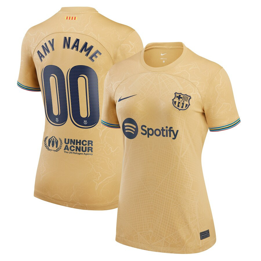 Barcelona Women 2022/23 Away Custom Soccer Jersey – Yellow