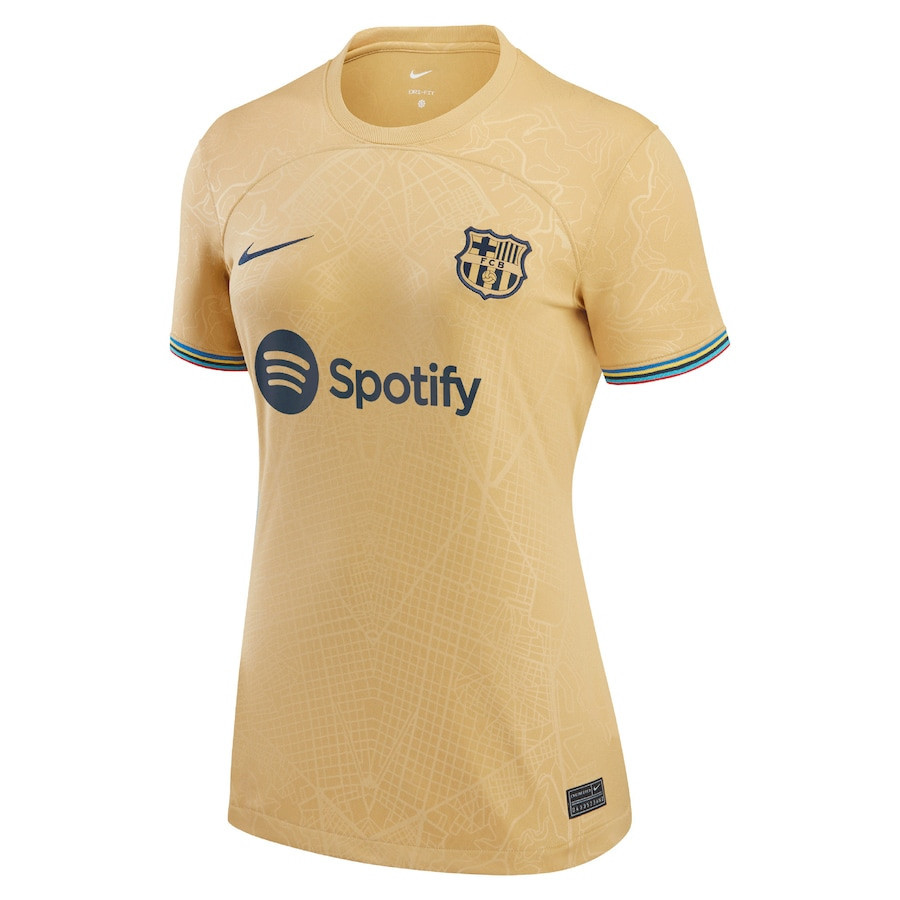 Barcelona Women 2022/23 Away Custom Soccer Jersey – Yellow
