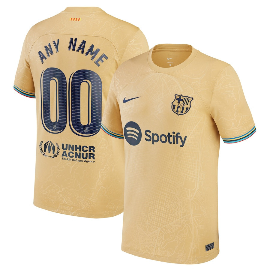 Barcelona 2022/23 Away Custom Soccer Jersey – Yellow