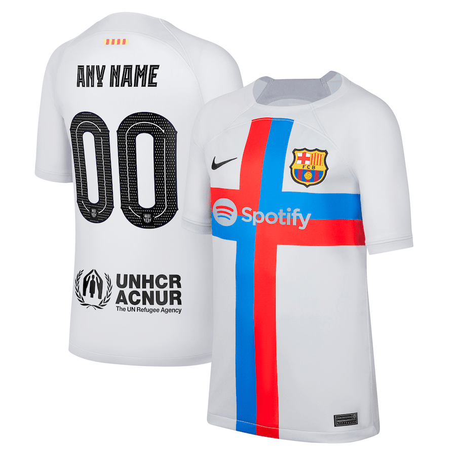 Barcelona 2022/23 Third Breathe Stadium Custom Soccer Jersey – Gray