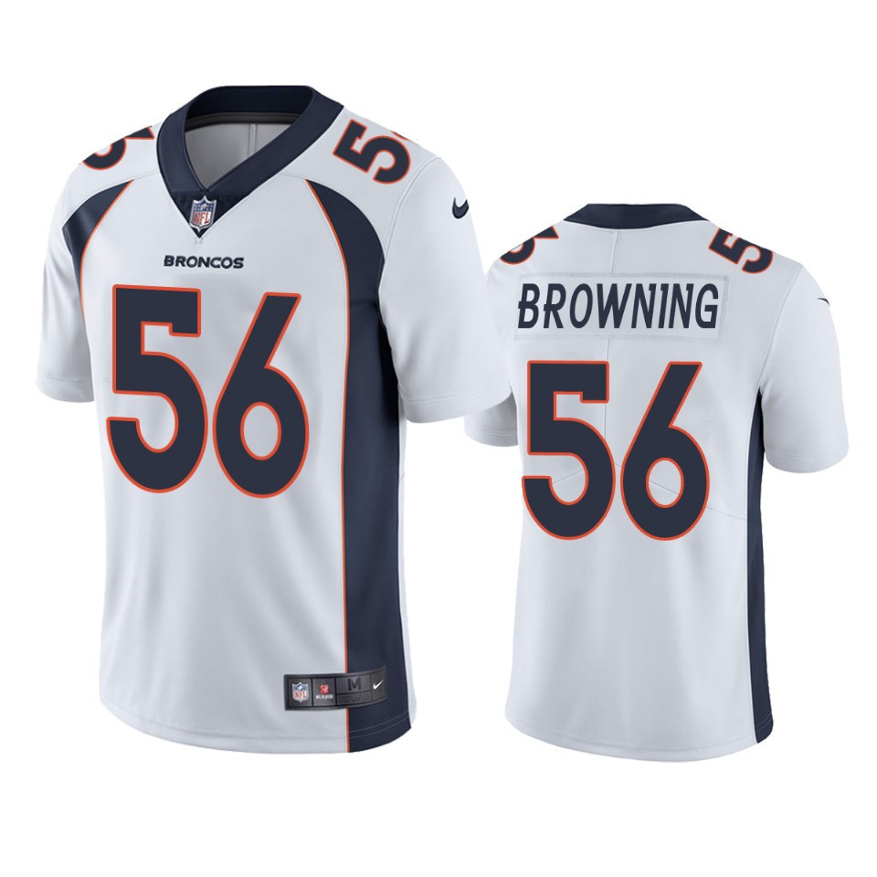 Baron Browning Denver Broncos 56 White Vapor Limited Stitched Jersey