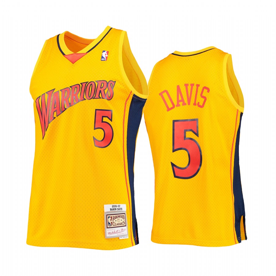 Baron Davis 5 Golden State Warriors Reload 2.0 Gold Jersey HWC Swingman