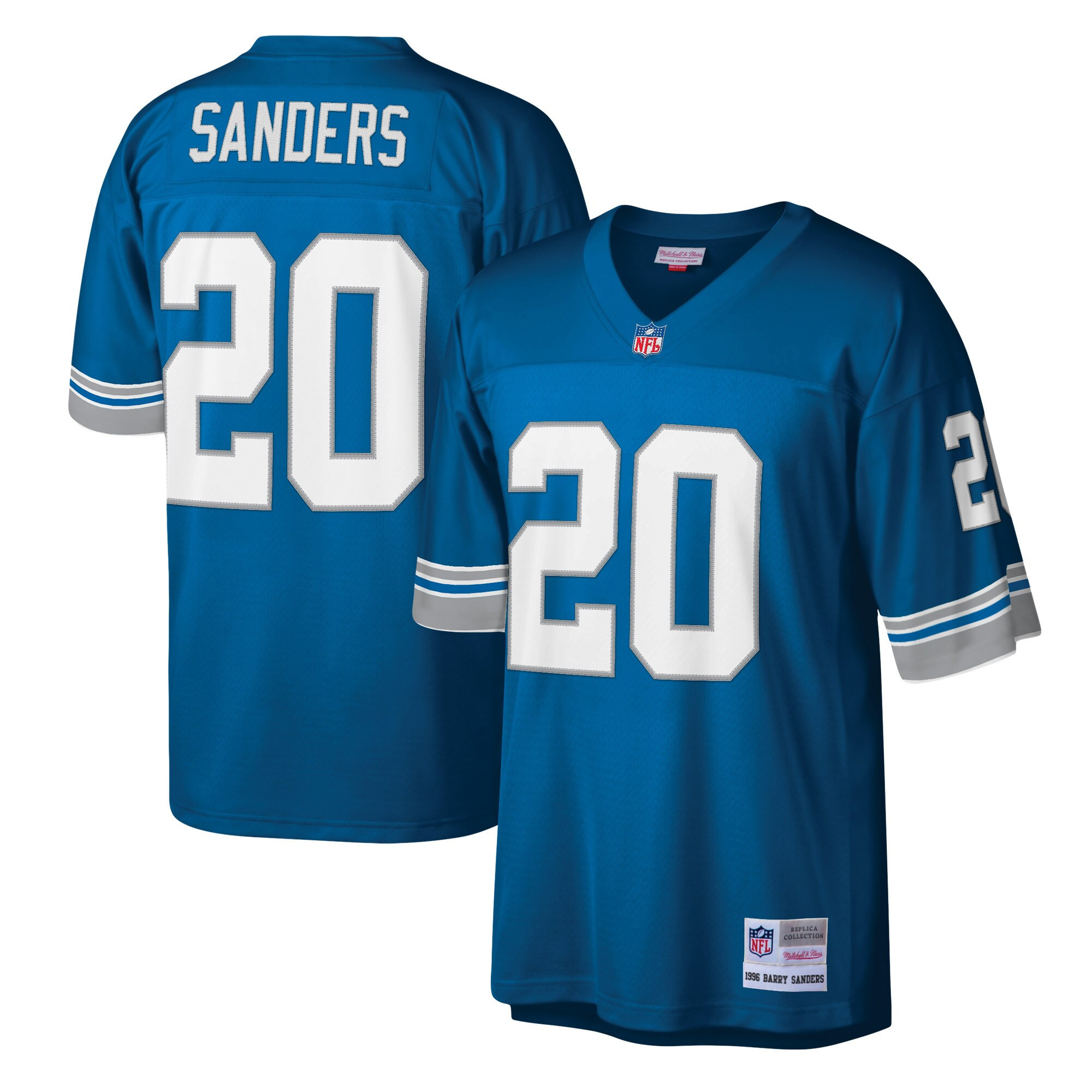 Barry Sanders Mitchell & Ness Blue Detroit Lions Legacy Blue Jersey - All Stitched 