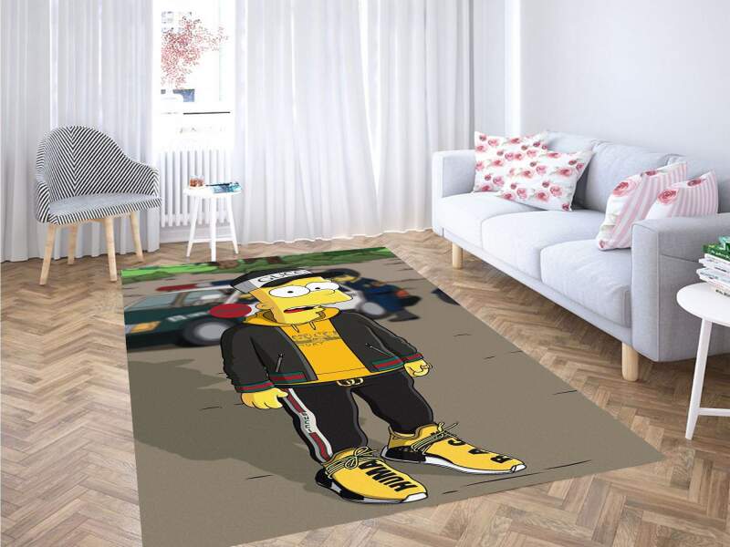 Bart Simpson Human Race Carpet Rectangle Rug