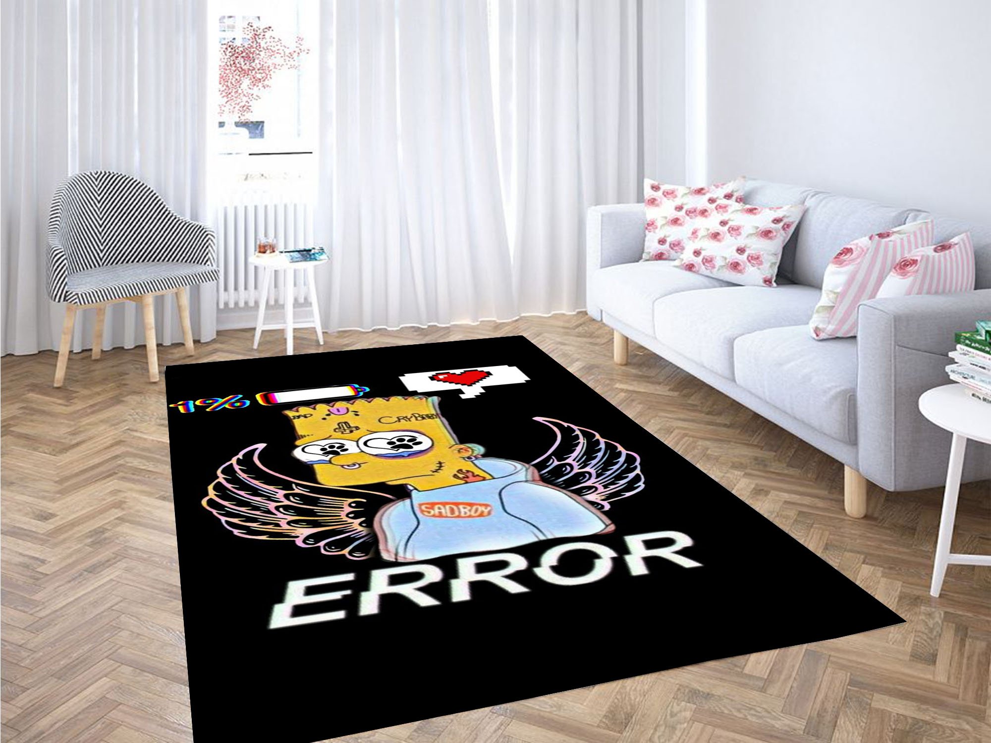 Bart Simpson Sad Carpet Rectangle Rug
