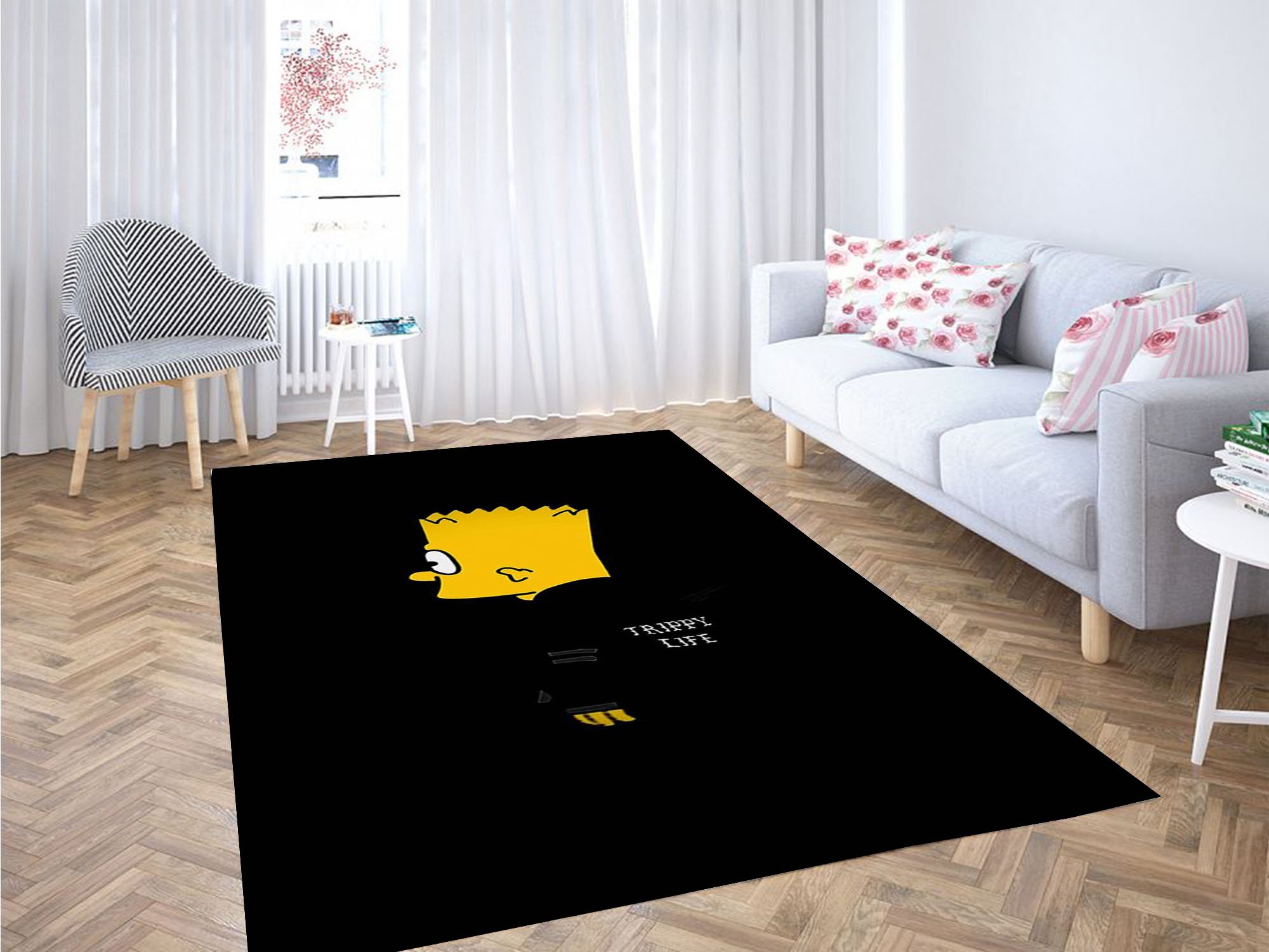 Bart Simpson Trippy Carpet Rectangle Rug