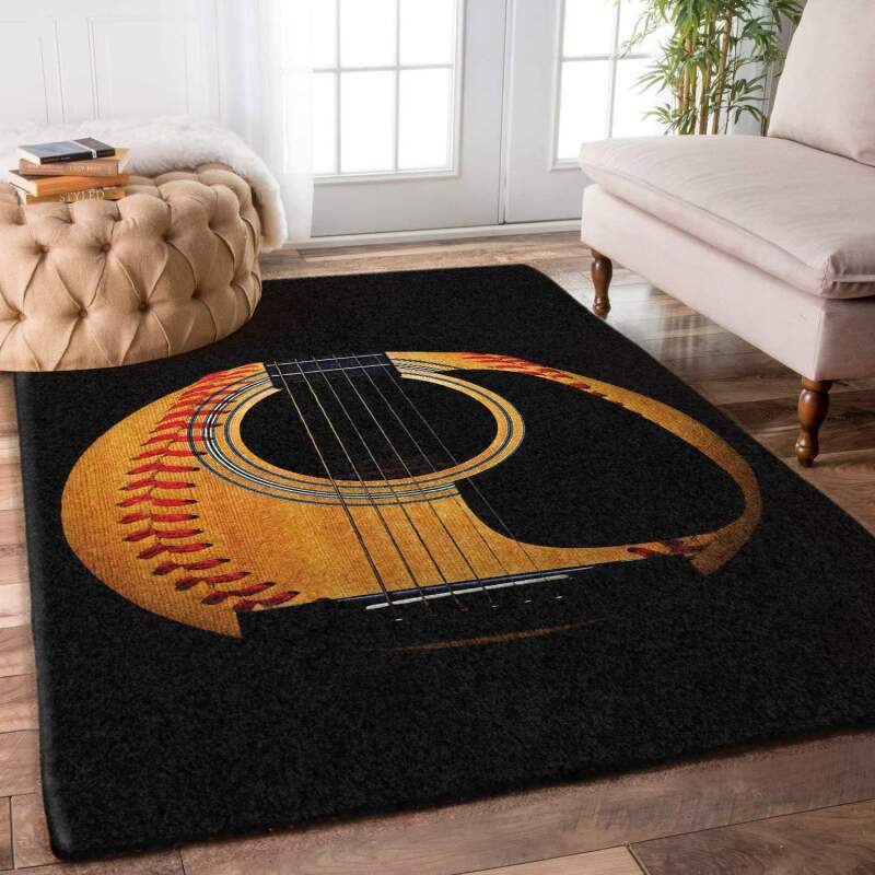 Baseball Guitar Limited Edition Rectangle Rug