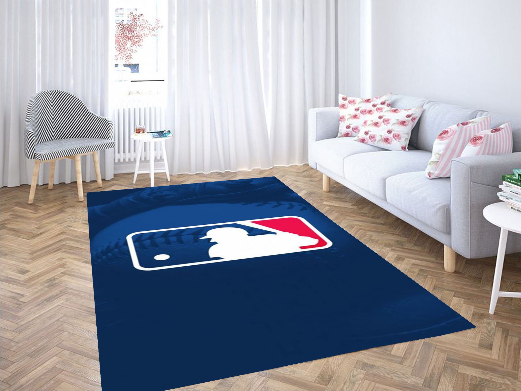 Baseball Logo Carpet Rectangle Rug
