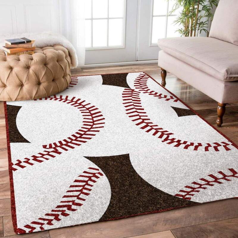 Baseball Rectangle Rug