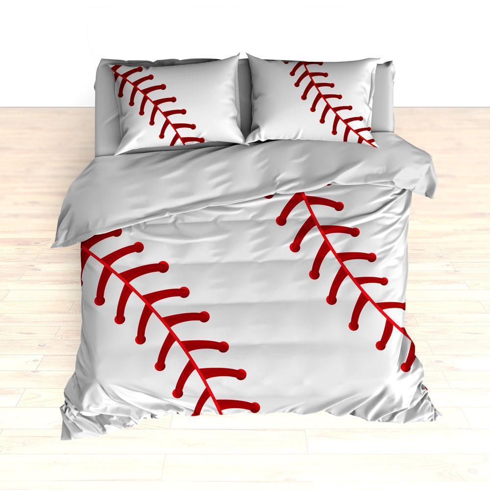 Baseball Stitches , Personalized Or Duvet Cover Bedding Set