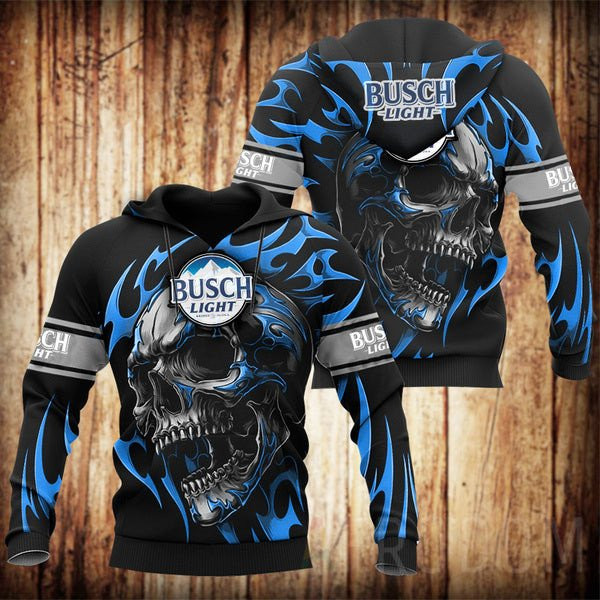 Basic Skull Busch Light Hoodie