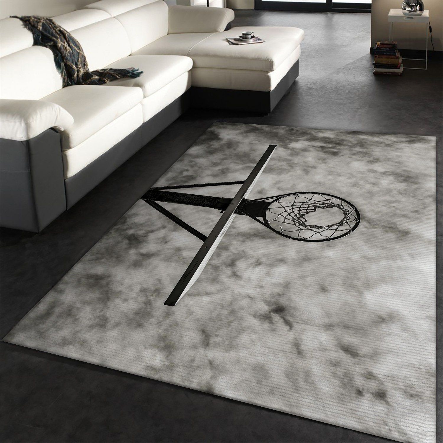 Basket Basketball Sport Rectangle Rug – Custom Size And Printing