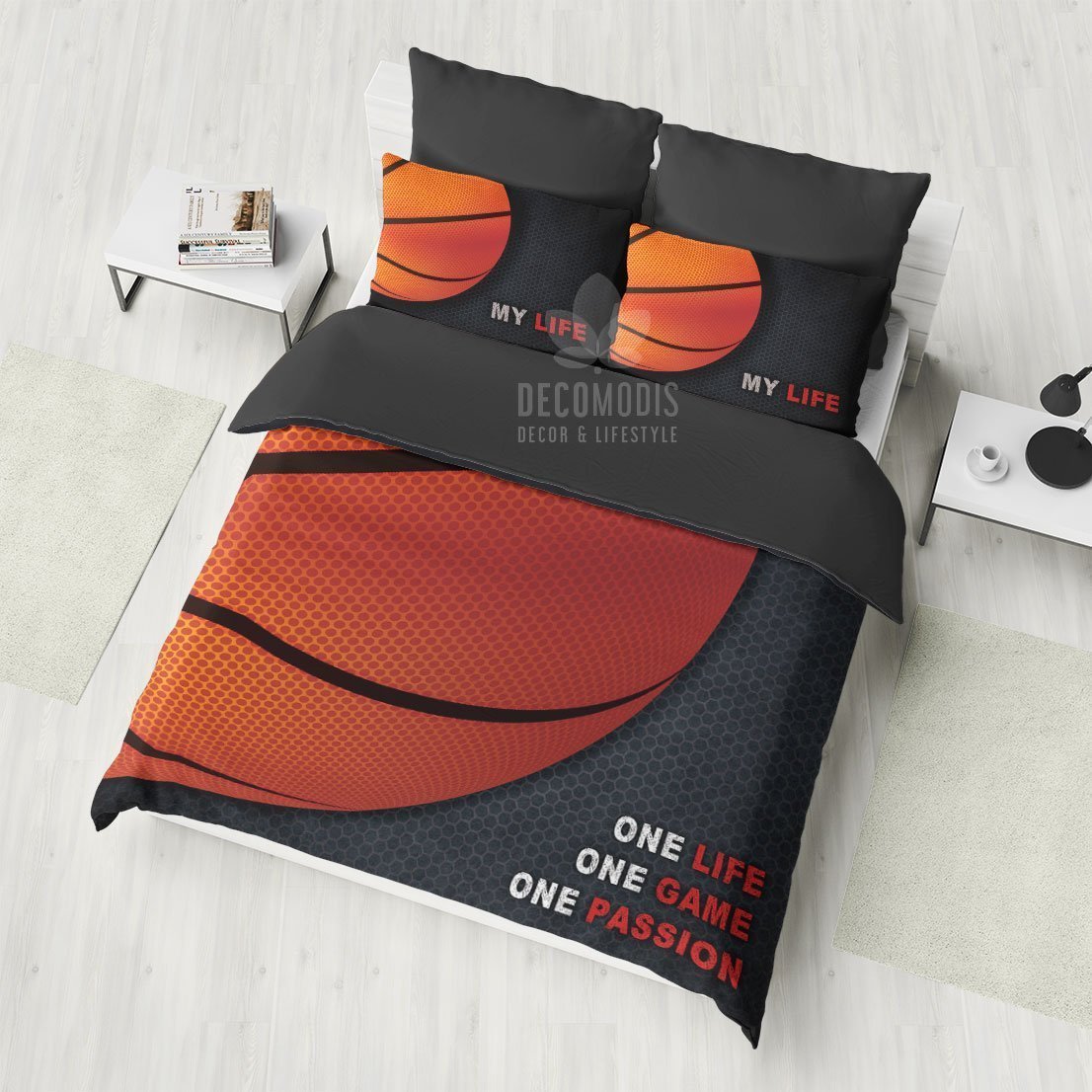 Basketball , Sport , Basketball , Inspirational Quote Duvet Cover Bedding Set