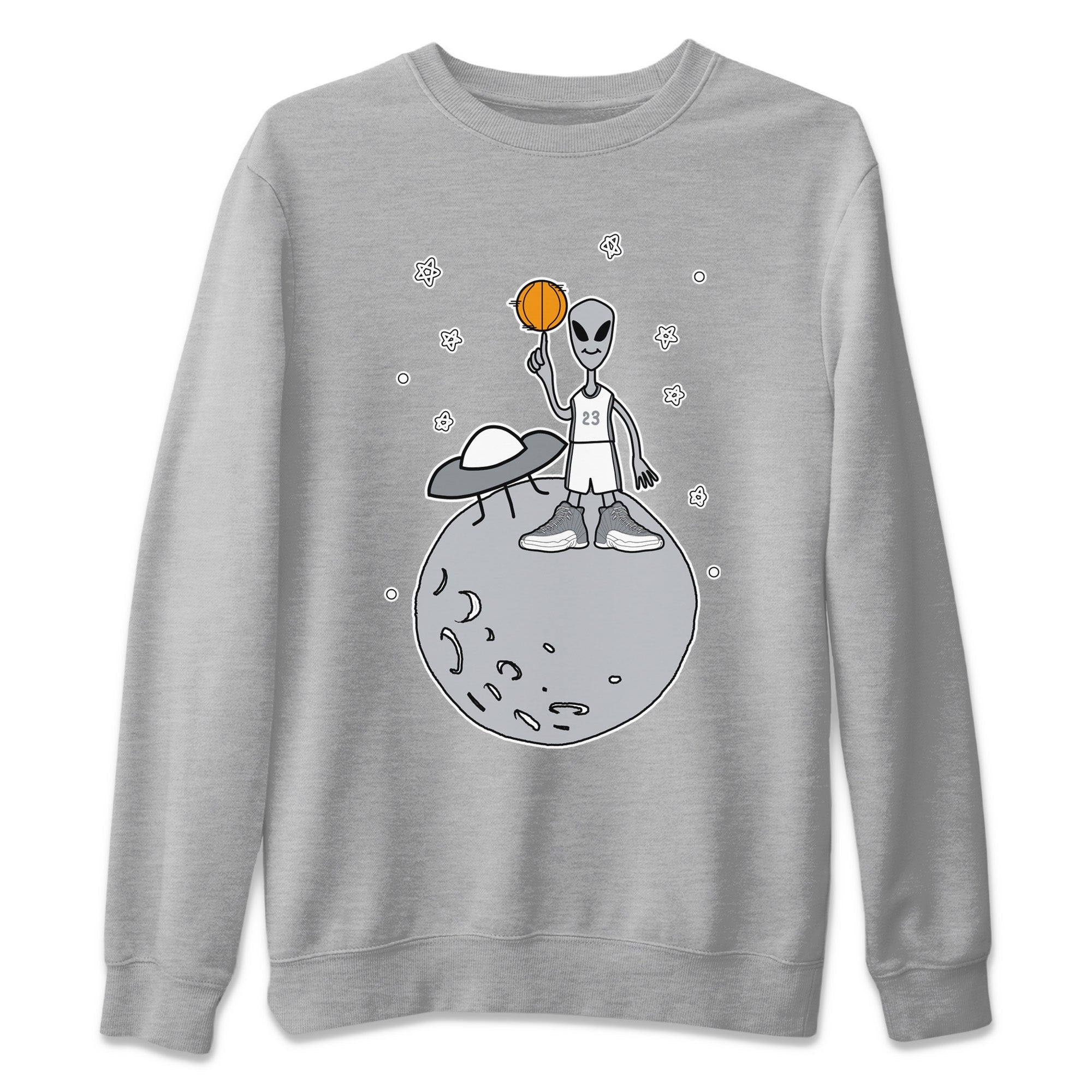 Basketball Alien Unisex Sweater – Air Jordan 12 Stealth, Sneakers Matching Sweater