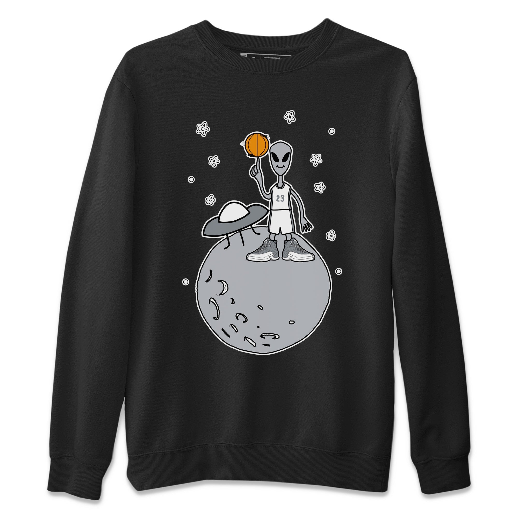 Basketball Alien Unisex Sweater – Air Jordan 12 Stealth, Sneakers Matching Sweater