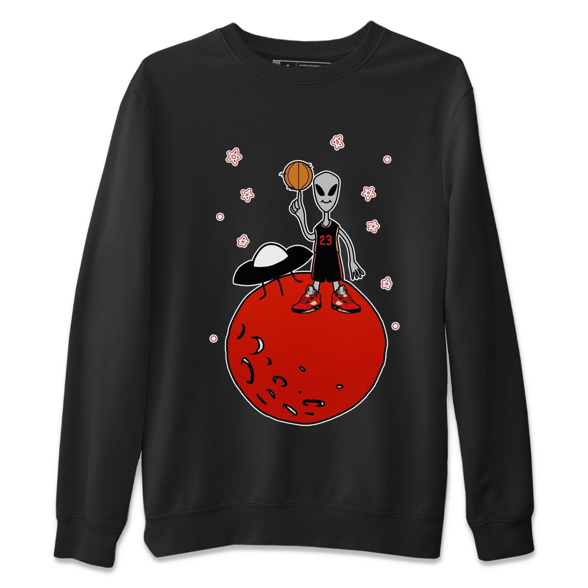 Basketball Alien Unisex Sweater – Air Jordan 5 Mars For Her, Sneakers Matching Sweater