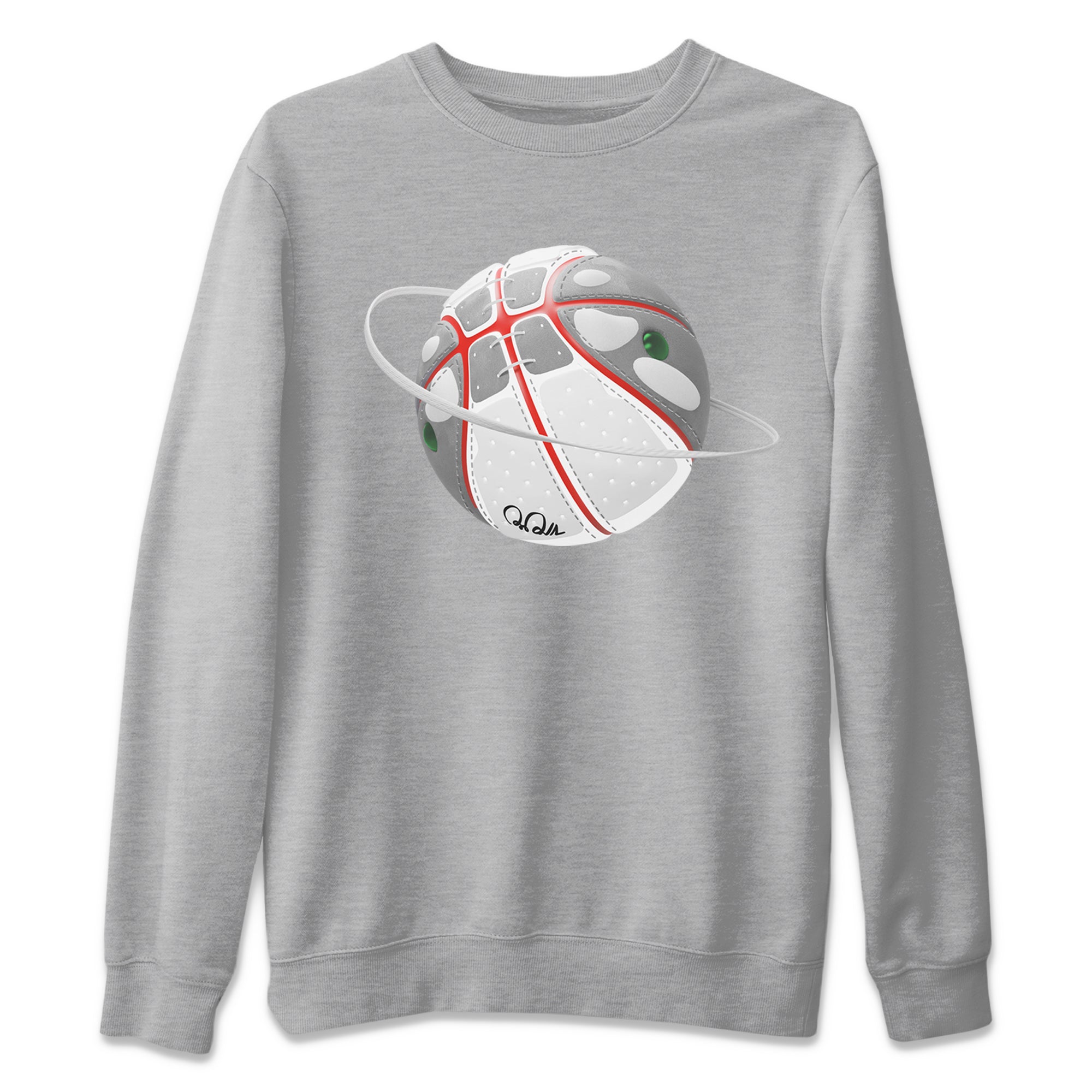 Basketball Planet Unisex Sweater – Air Jordan 13 Wolf Grey, Sneakers Matching Sweater