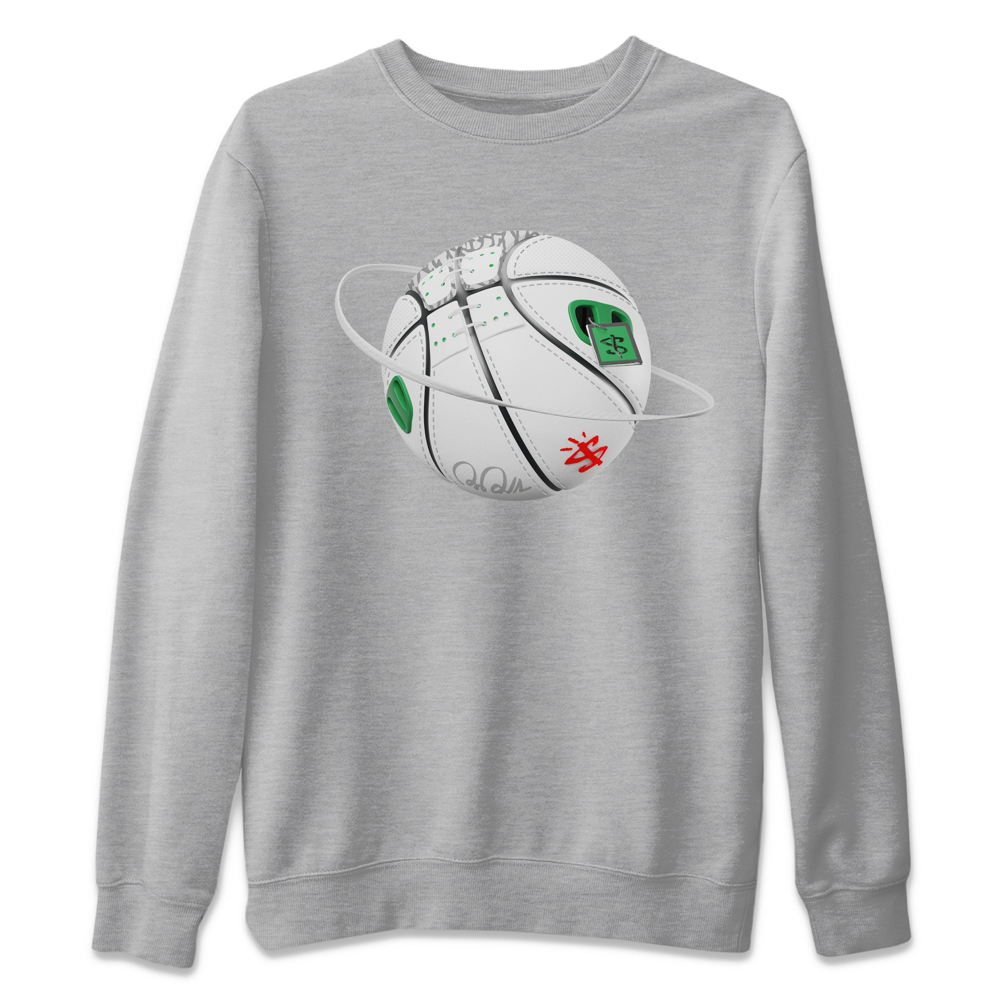 Basketball Planet Unisex Sweater – Air Jordan 3 Lucky Green, Sneakers Matching Sweater