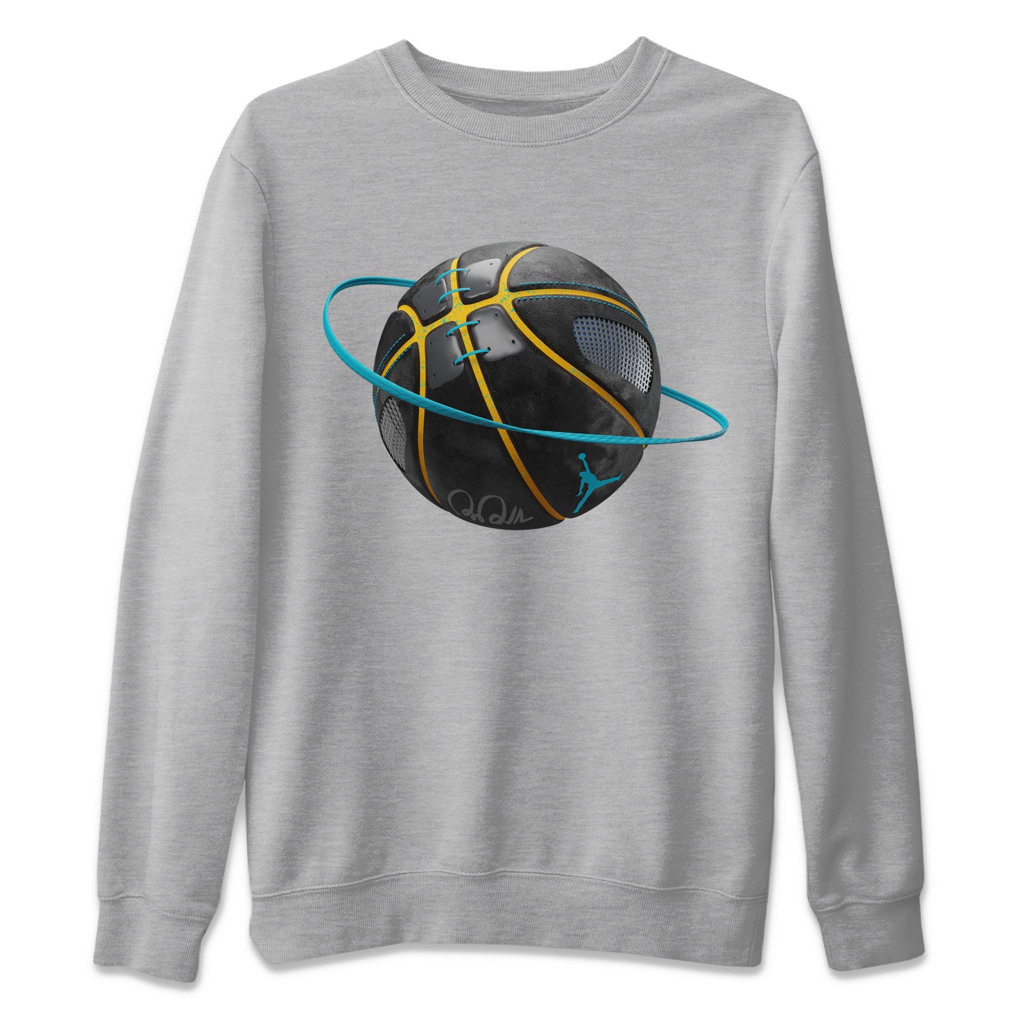 Basketball Planet Unisex Sweater – Air Jordan 5 Aqua, Sneakers Matching Sweater