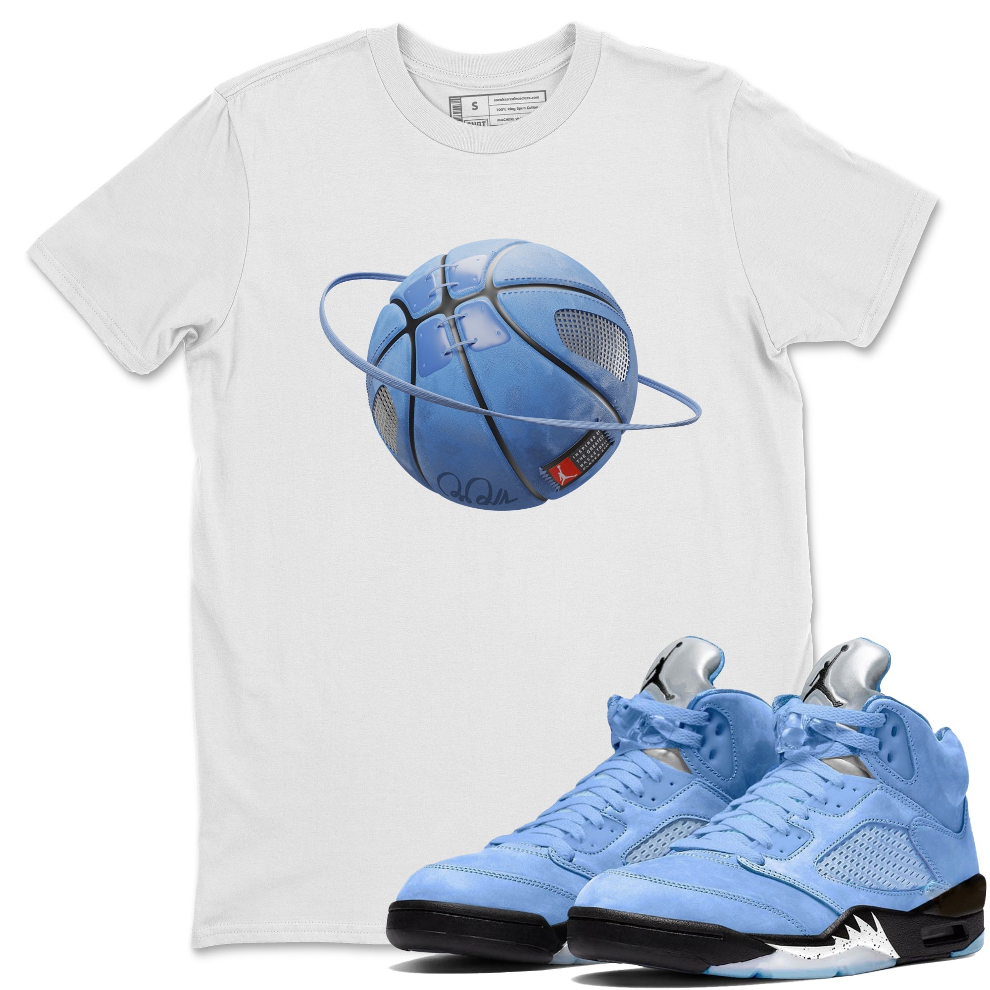Basketball Planet Unisex Tshirt – Air Jordan 5 UNC
