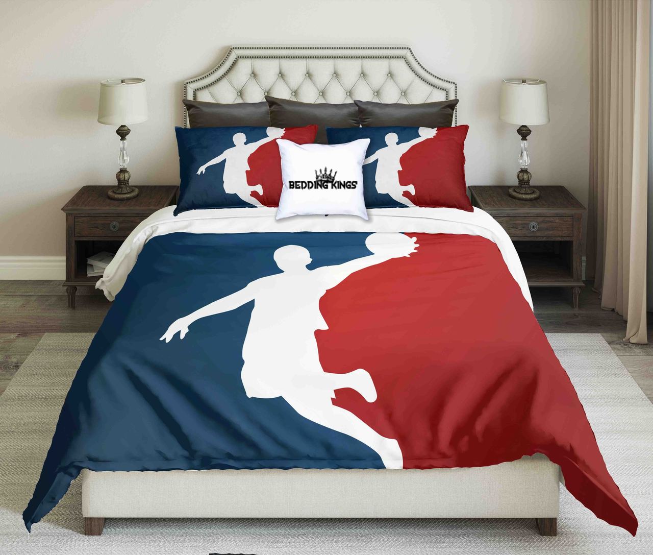 Basketball Player Design Kings 3D Customized Duvet Cover Bedding Set
