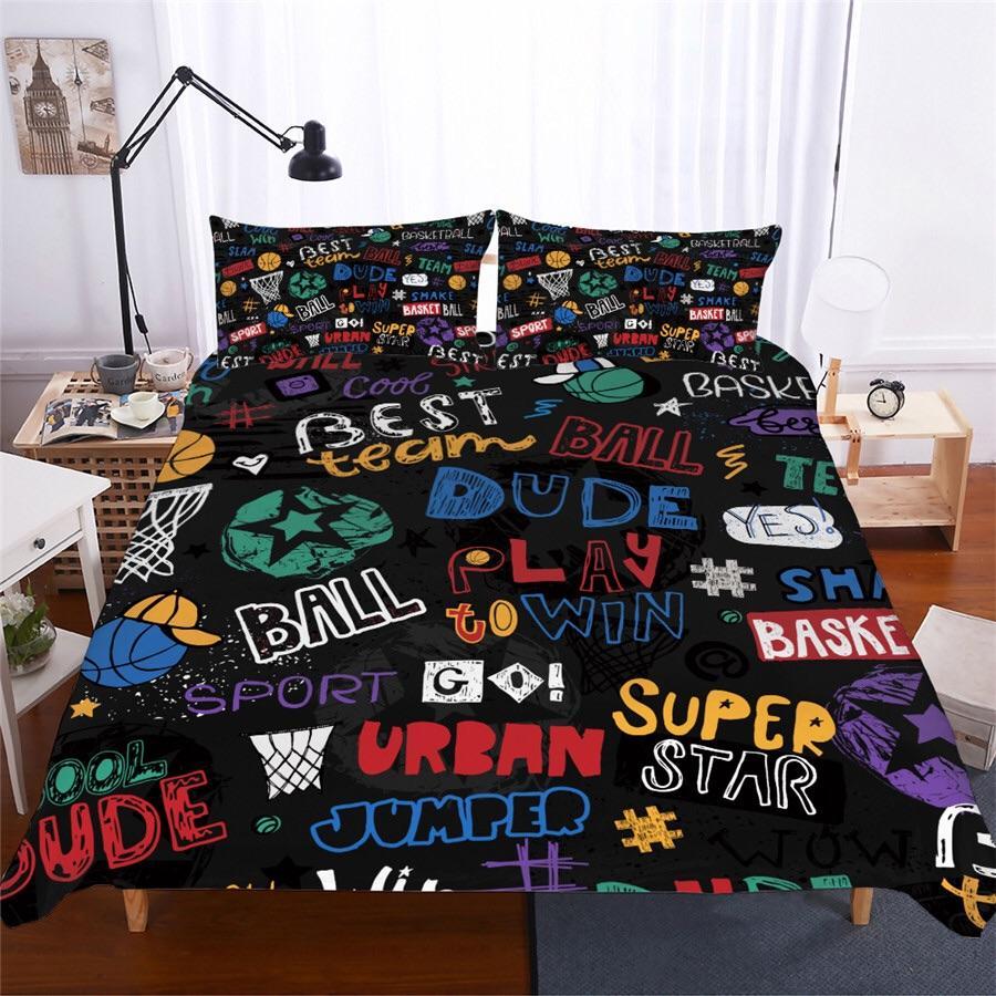 Basketball Team Meaning 3D Customized Duvet Cover Bedding Set