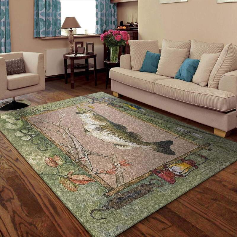 Bass Fishing Limited Edition Rectangle Rug