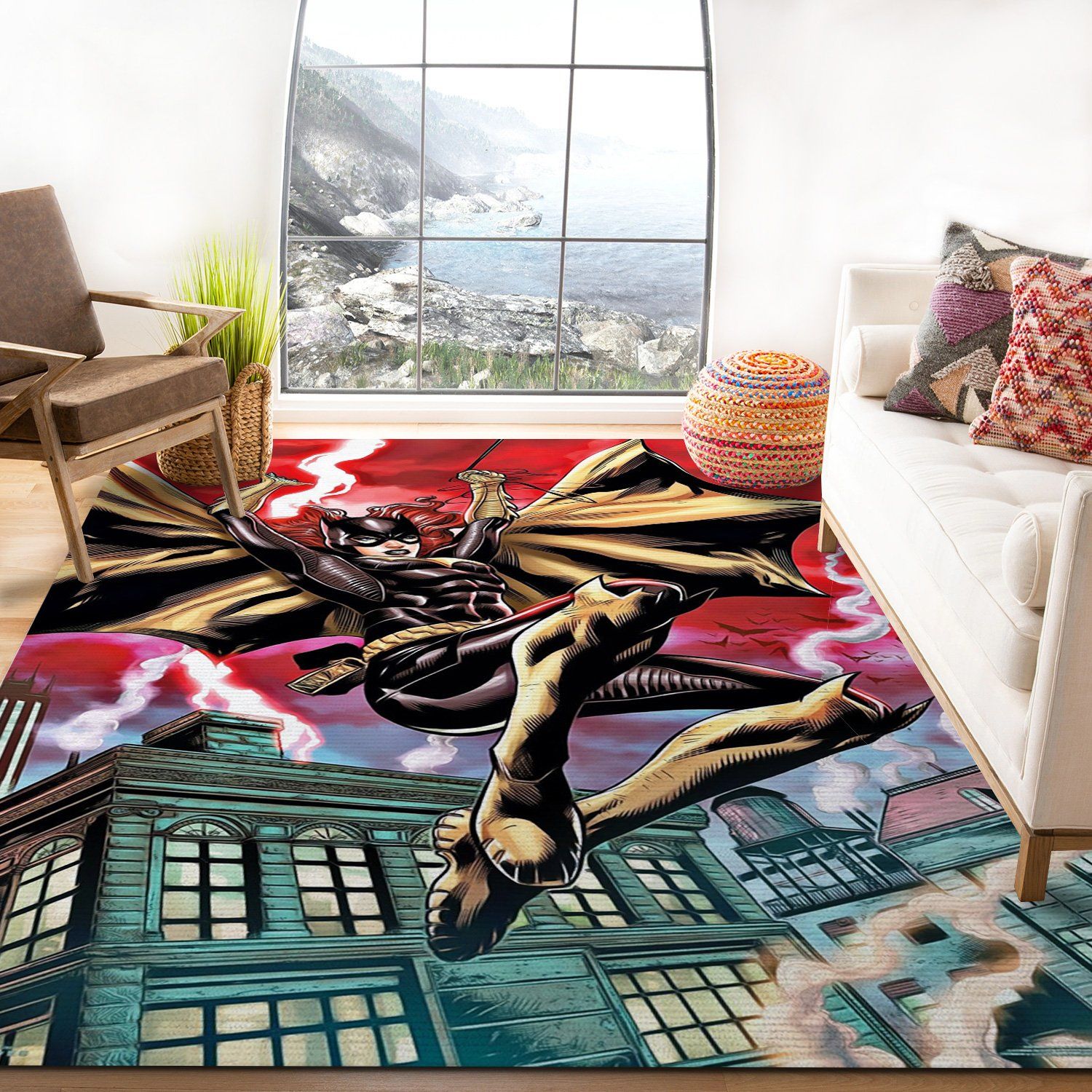 Batgirl Comics Rectangle Rug – Custom Size And Printing