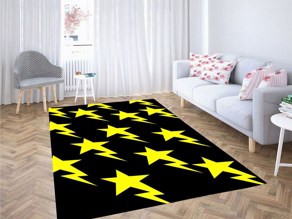 Bathing Ape Logo Yellow Living Room Modern Carpet Rectangle Rug