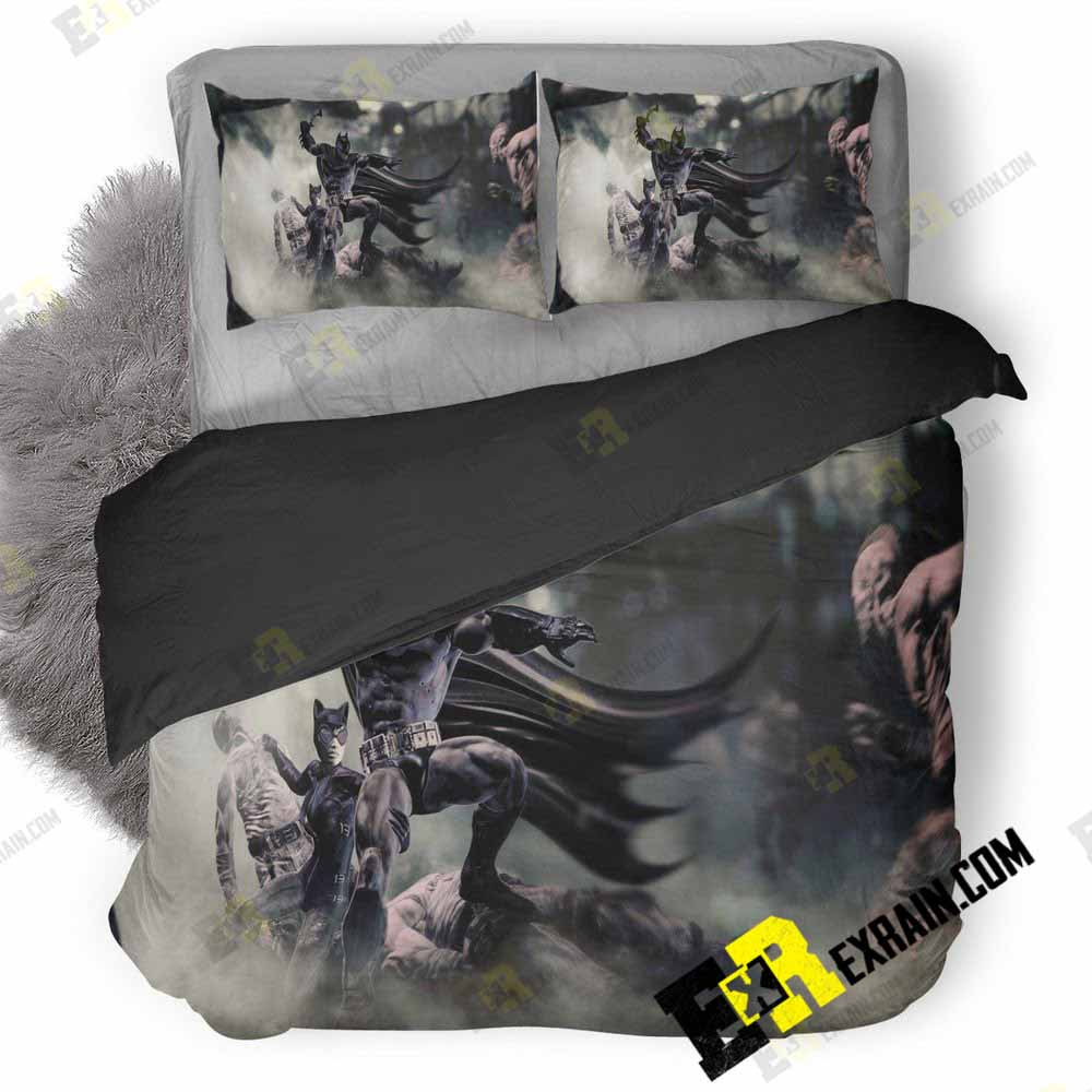 Batman Arkham City Catwoman Wide 3D Customized Duvet Cover Bedding Set