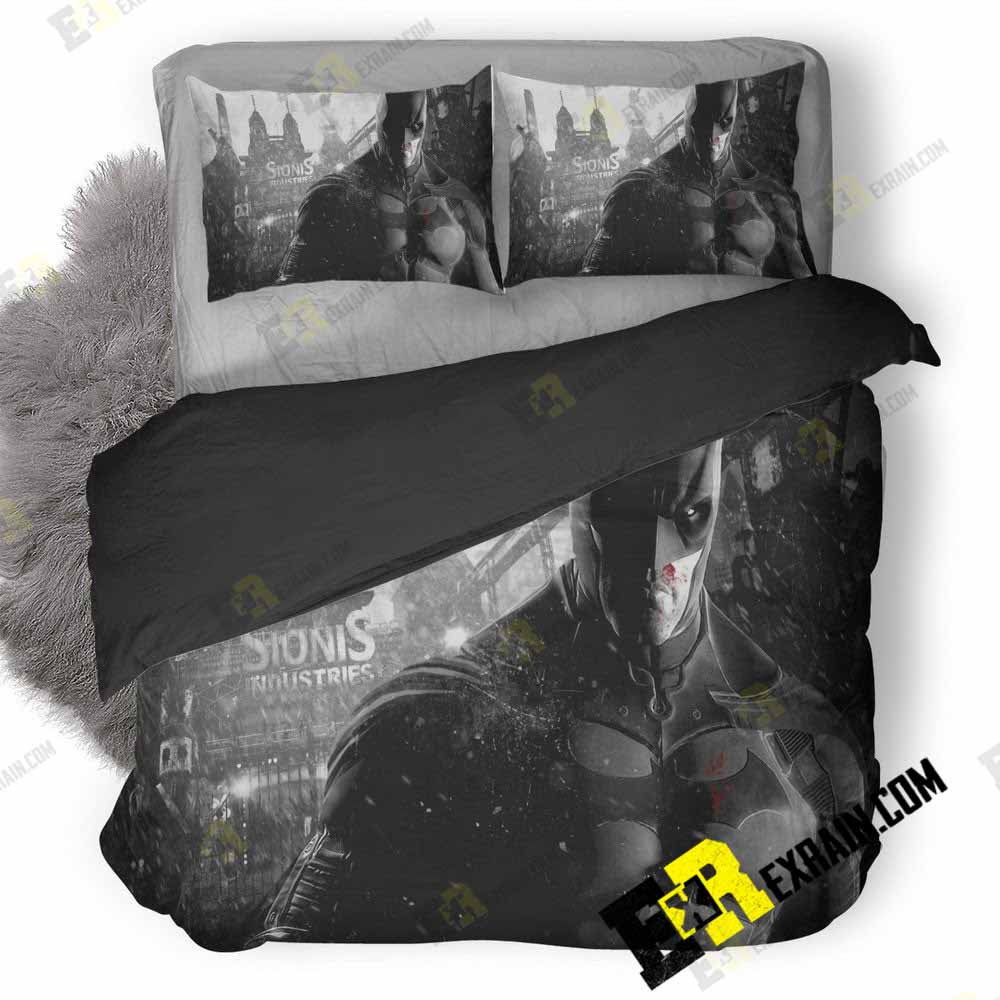 Batman Arkham Origins Art In 3D Customized Duvet Cover Bedding Set
