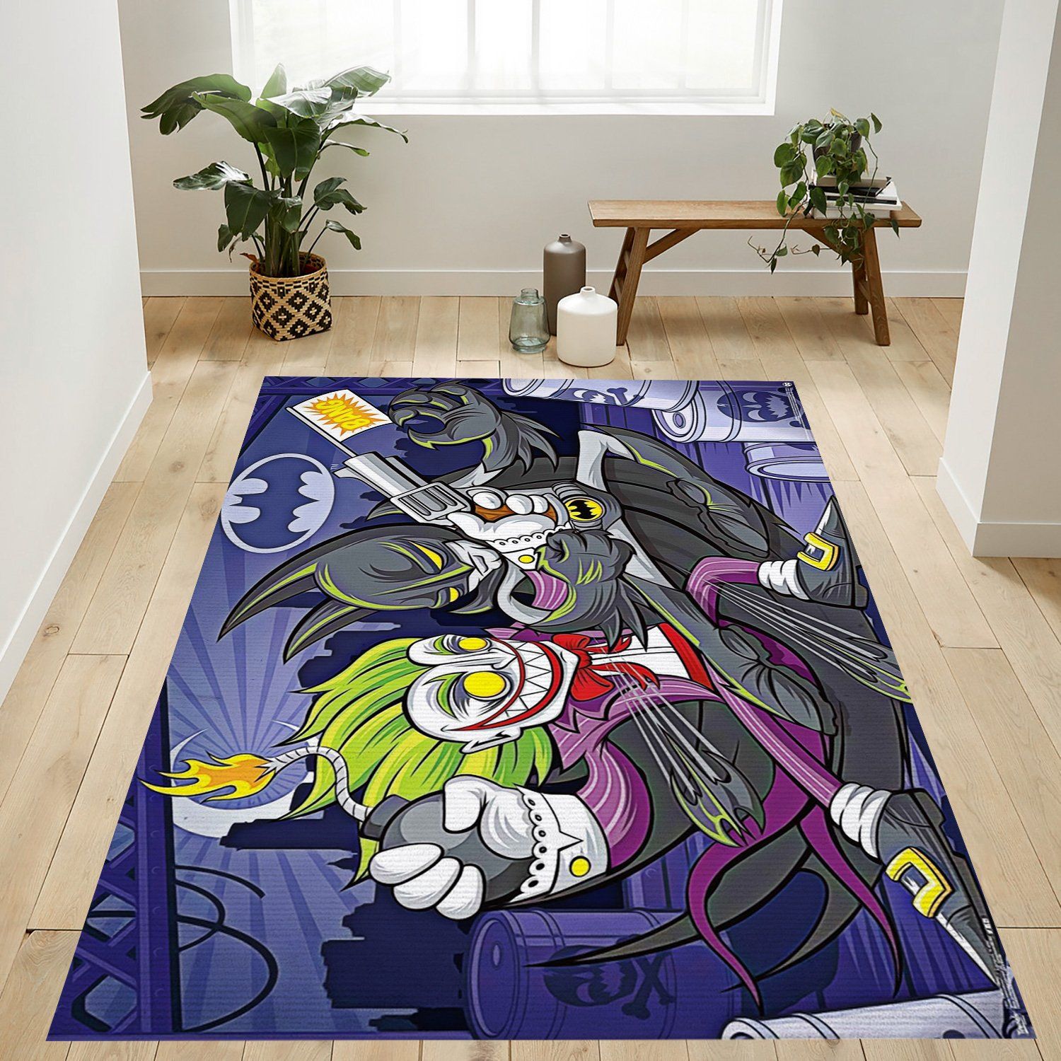 Batman Bang Rectangle Rug – Custom Size And Printing