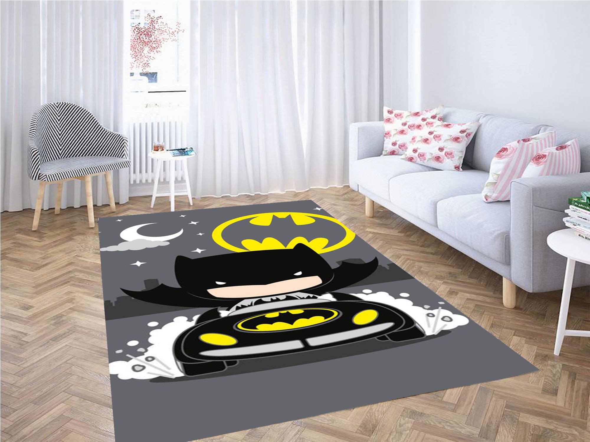 Batman Cartoon Wallpaper Carpet Rectangle Rug