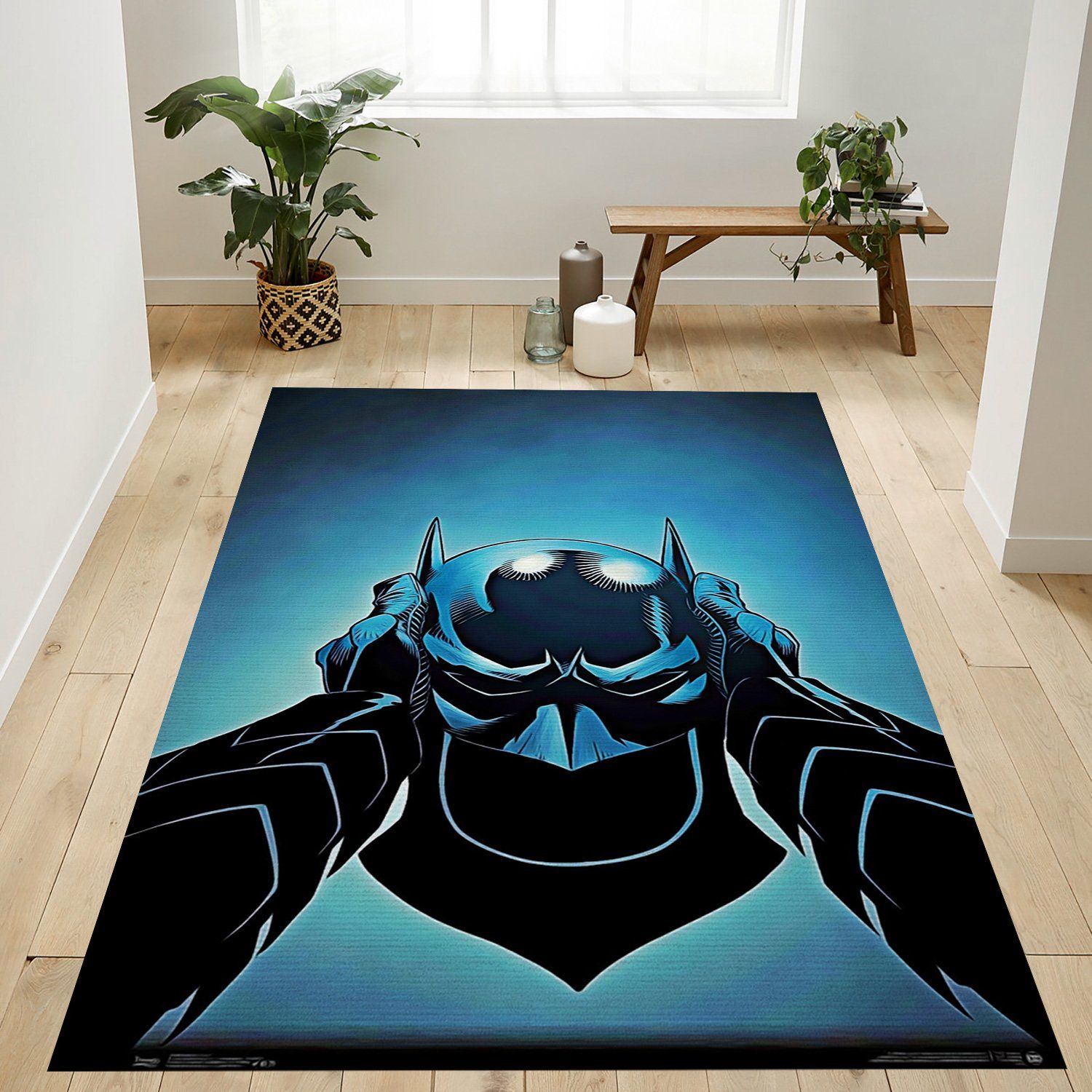 Batman Cowl Rectangle Rug – Custom Size And Printing